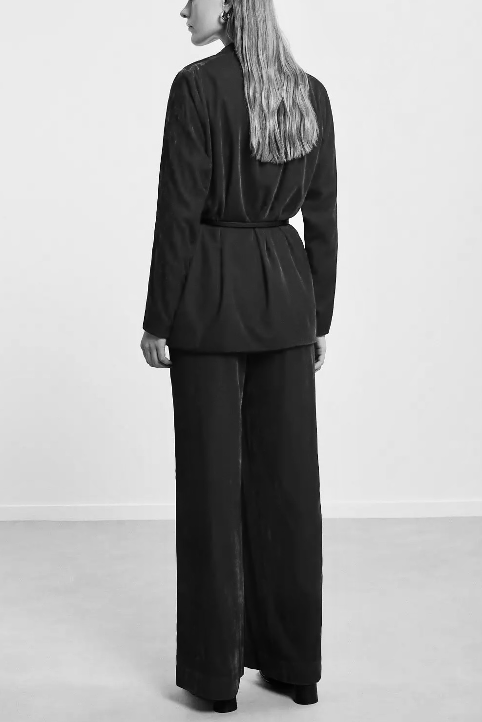 OttodÁme - Unstructured Jacket Without Buttons Black - 5