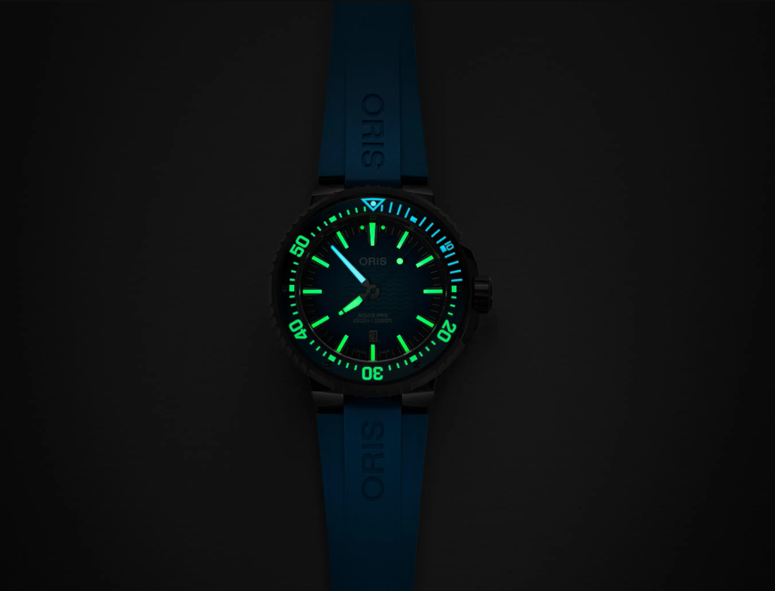 01 733 7801 7255-Set Oris Aquis Pro 1000M blå
