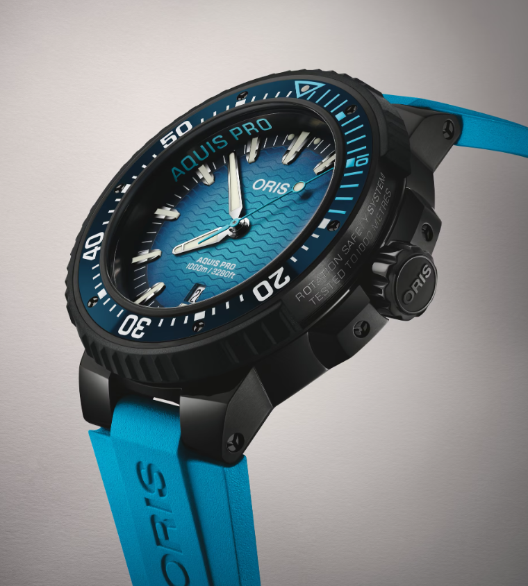 01 733 7801 7255-Set Oris Aquis Pro 1000M blå