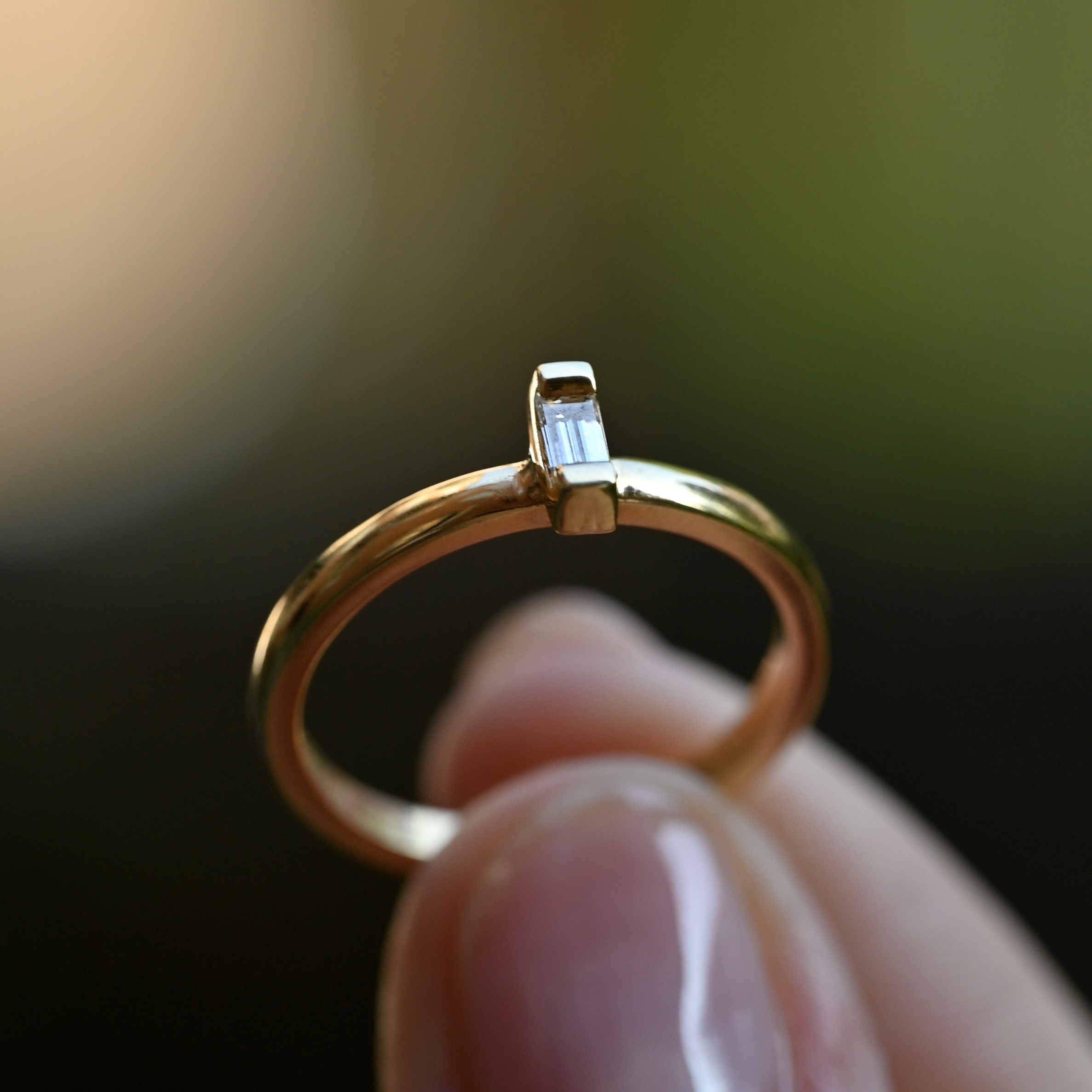 Ring Karin handgjord diamant guld 18 karat