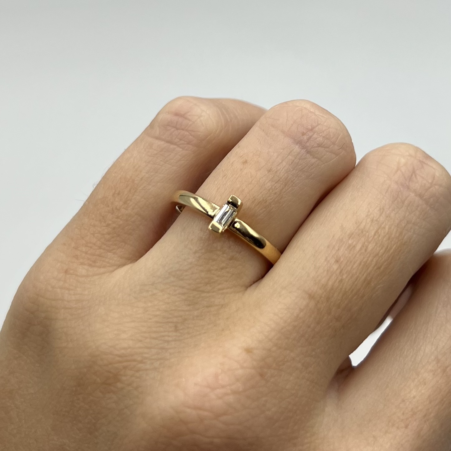 Ring Karin handgjord diamant guld 18 karat