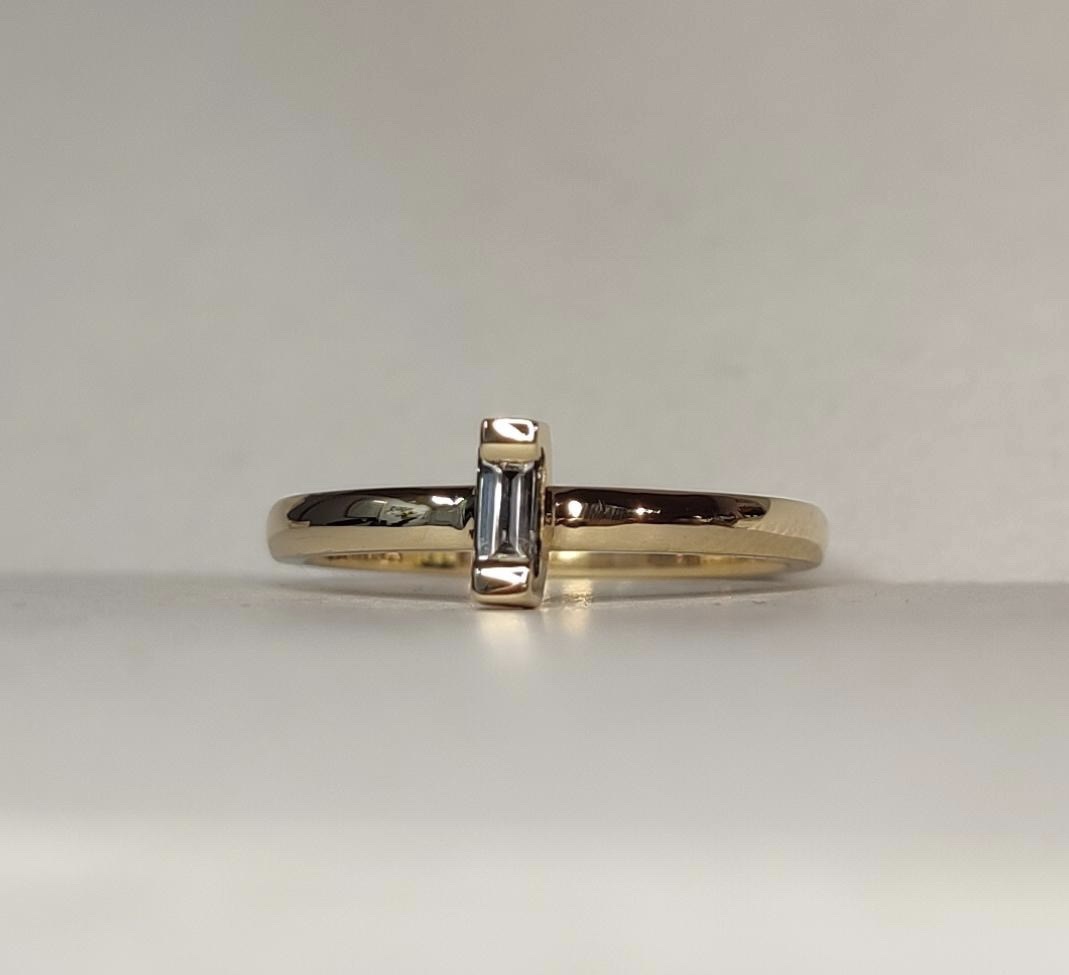 Ring Karin handgjord diamant guld 18 karat