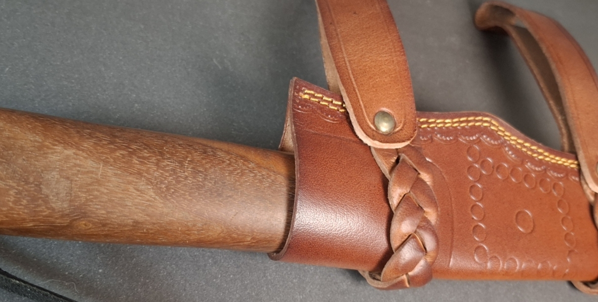 Vikingsax med läder slida - 4