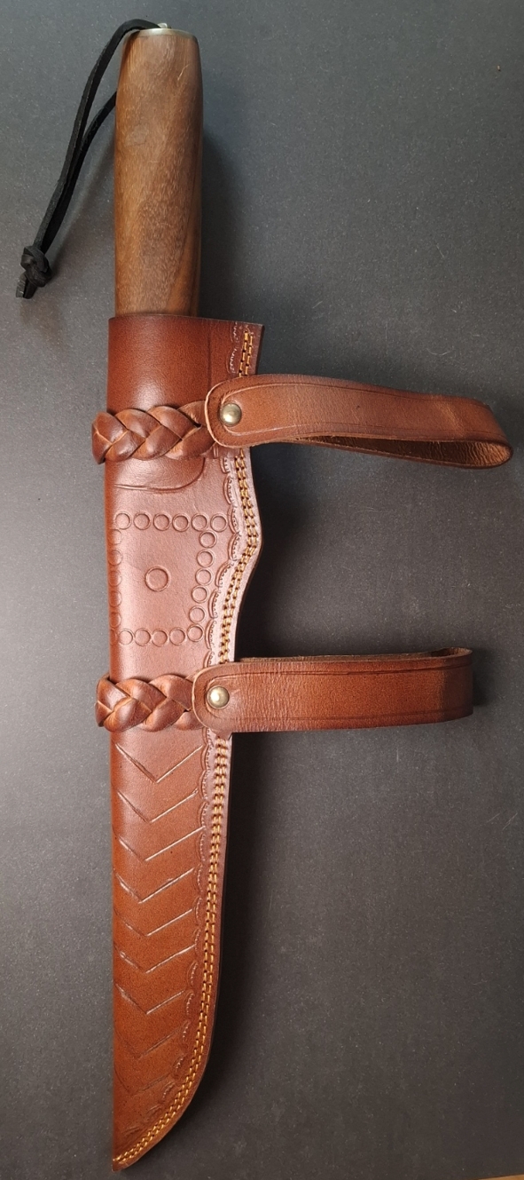 Vikingsax med läder slida - 3