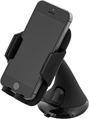 Deltaco Hållare för smartphone i bilen, justerbart fäste med sugpropp, 53-83mm, svart