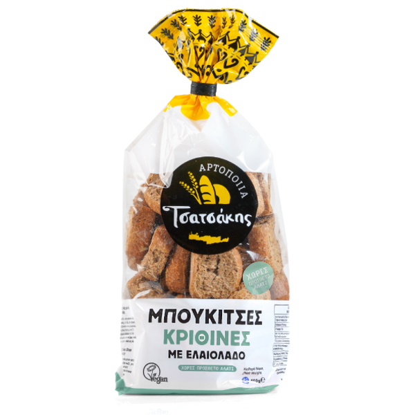 small crusts with grains without added salt, 400g tsatsakis