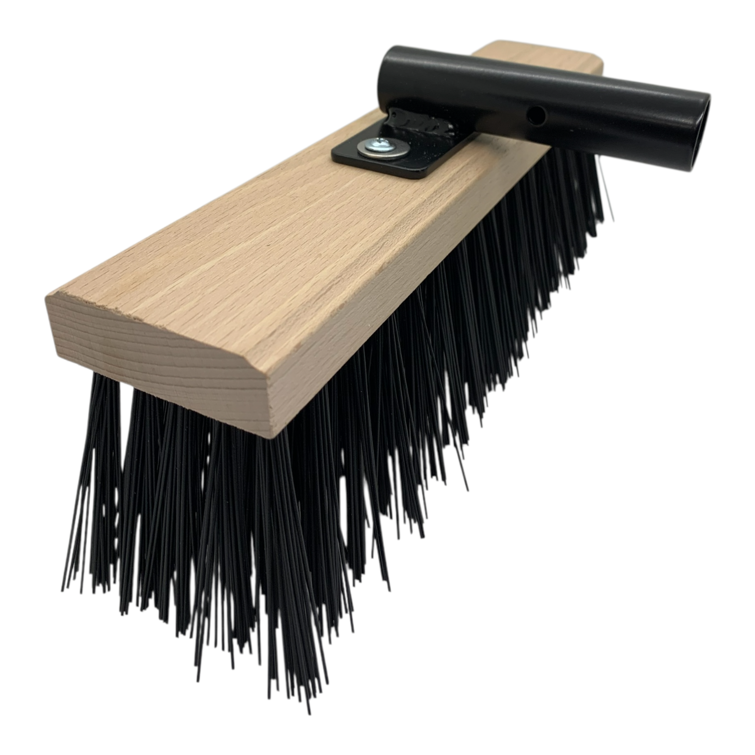 Piassava inspirerad grov borste i pvc fiber med vågrätt skaftfäste i pulverlackerat stål. - 2