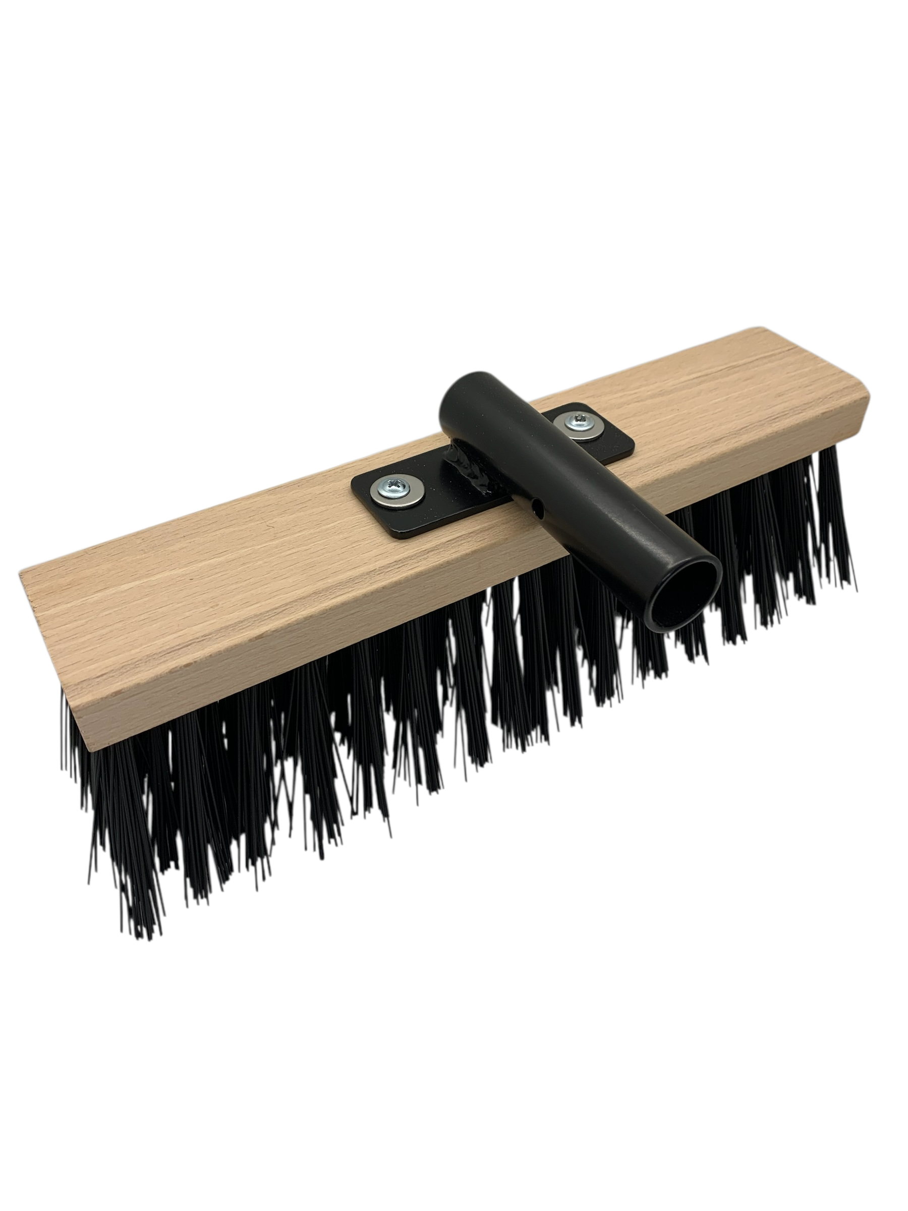 Piassava inspirerad grov borste i pvc fiber med vågrätt skaftfäste i pulverlackerat stål. - 3