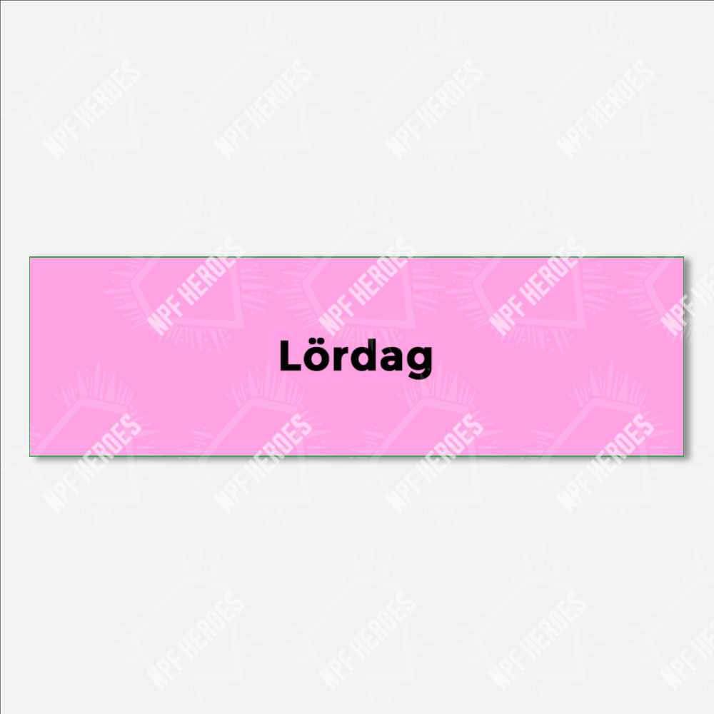 Bildstödsbilder Veckodagar, 13x4 cm - 3