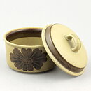 Olga Osol (Tunturi 1960) Yellow Sugar Bowl with Brown Flower Decor 11/9 cm  [Sample Images]