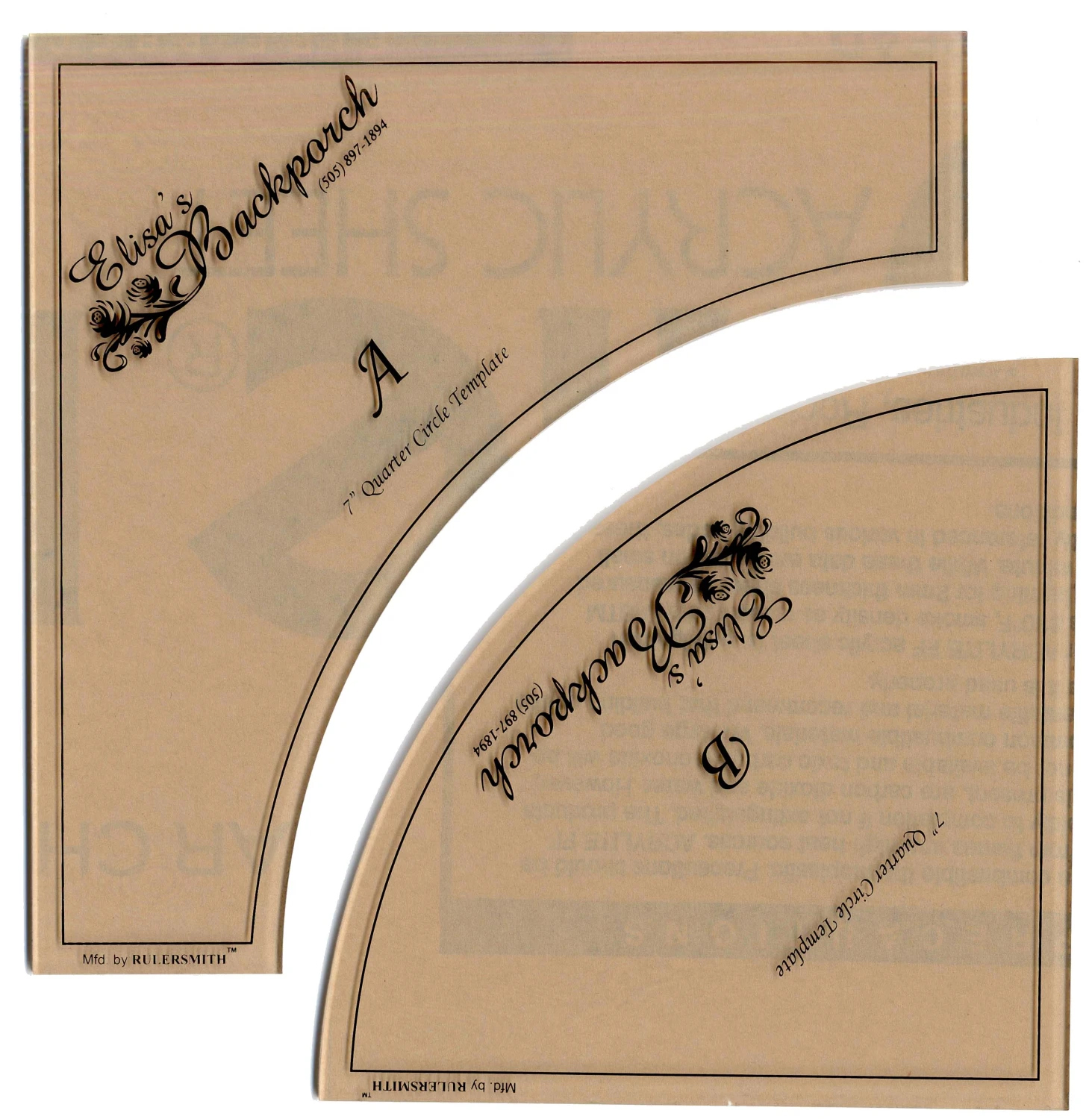 7in Crazy Curves Acrylic Template - Skärmallar
