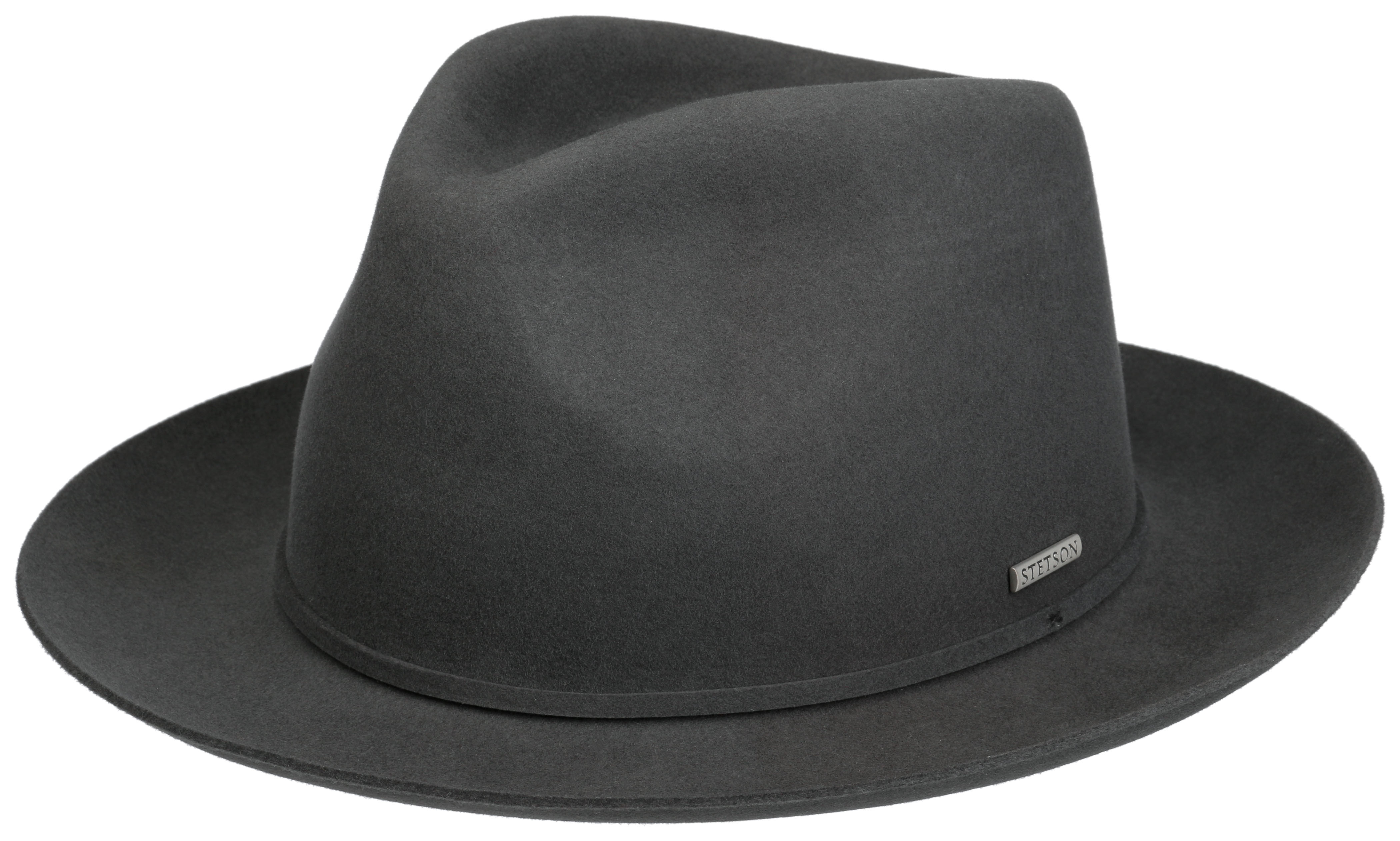 Fedora med skuren kant från Stetson, säljs på Hospitalsgatan 16