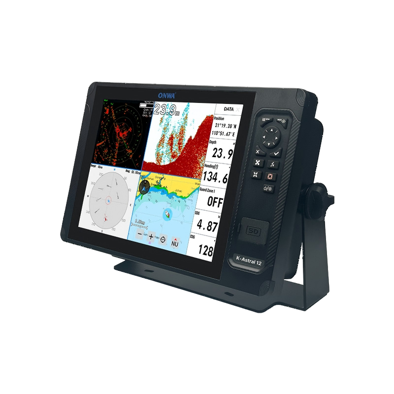 Onwa K-Astral 12-serie 12" plotter NMEA2000  knappar och pekskärm