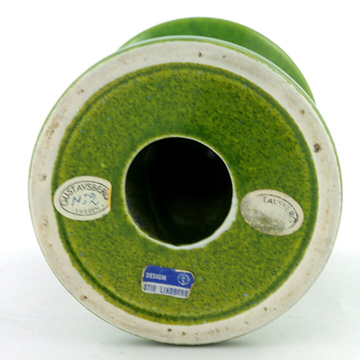 スティグ・リンドベリ  Tingシリーズ  緑色のキャンドルホルダー  8cm  1969年 (2)