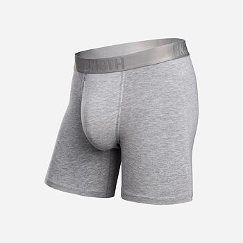 CLASSIC ESSENTIALS BOXER BRIEF SOLID - HEATHER GREY