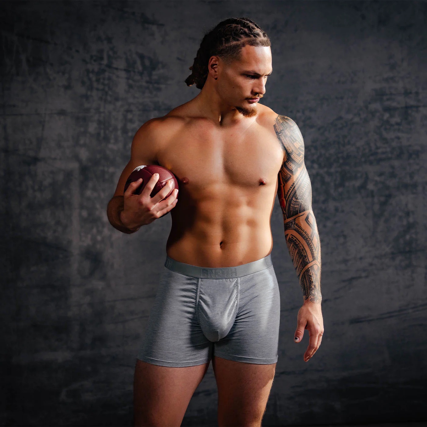 CLASSIC ESSENTIALS BOXER BRIEF SOLID - HEATHER GREY - 3