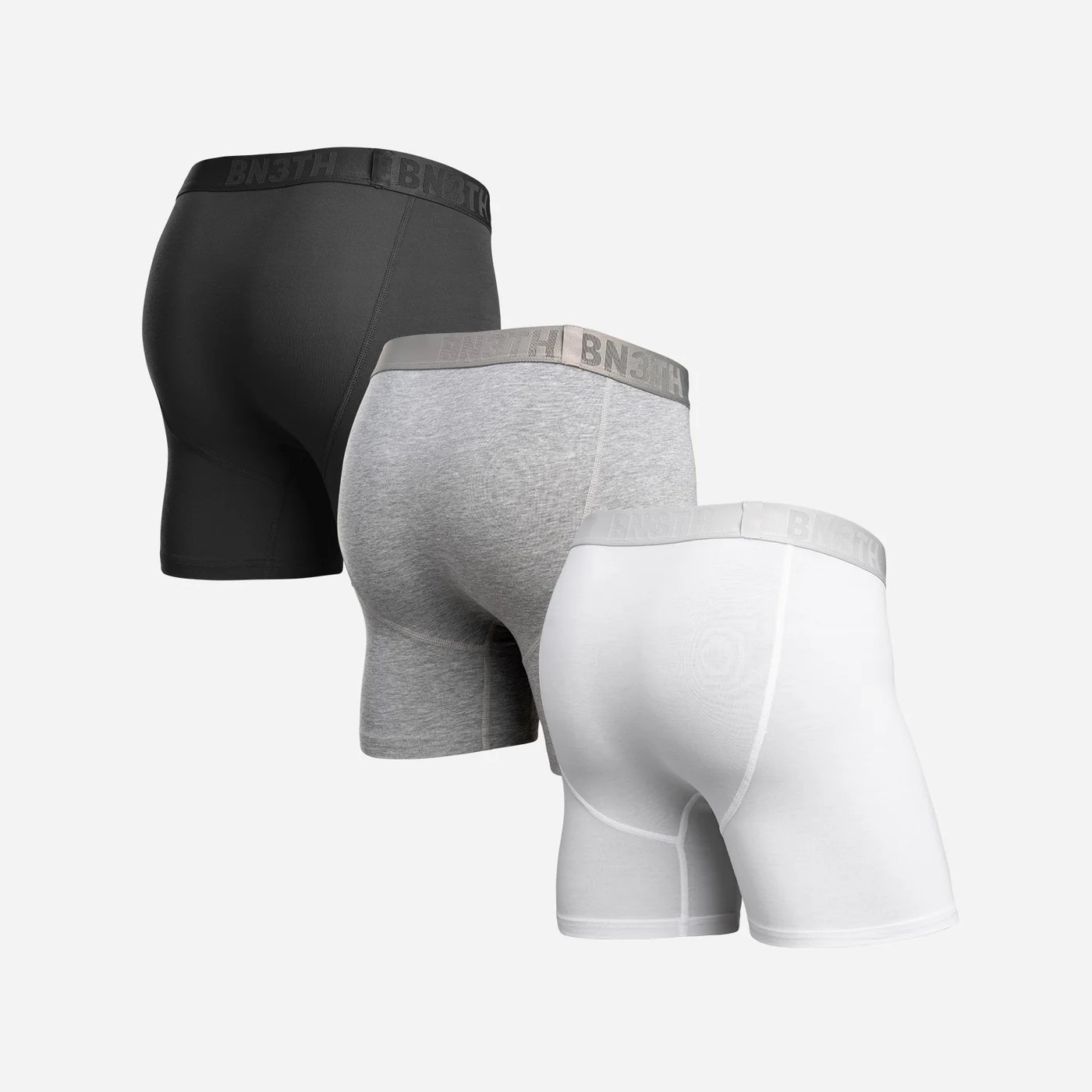 CLASSIC ESSENTIALS BOXER BRIEF SOLID - BLACK/HEATHER GREY/WHITE 3 PACK - 2