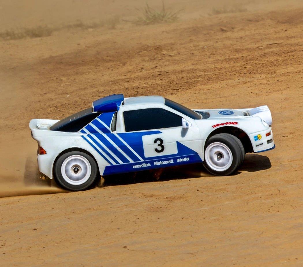 Traxxas Mini Rally Ford RS200 RTR TQi VXL-3s Vit - USB-C Laddare / 2s LiPo - 18