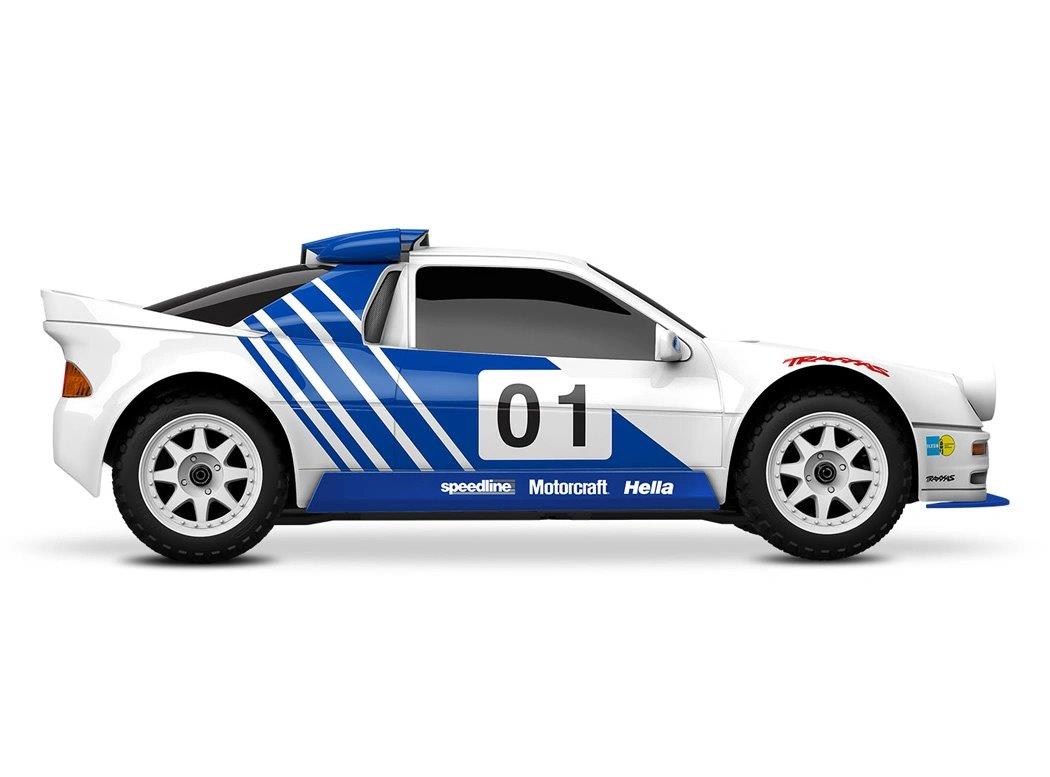 Traxxas Mini Rally Ford RS200 RTR TQi VXL-3s Vit - USB-C Laddare / 2s LiPo - 25