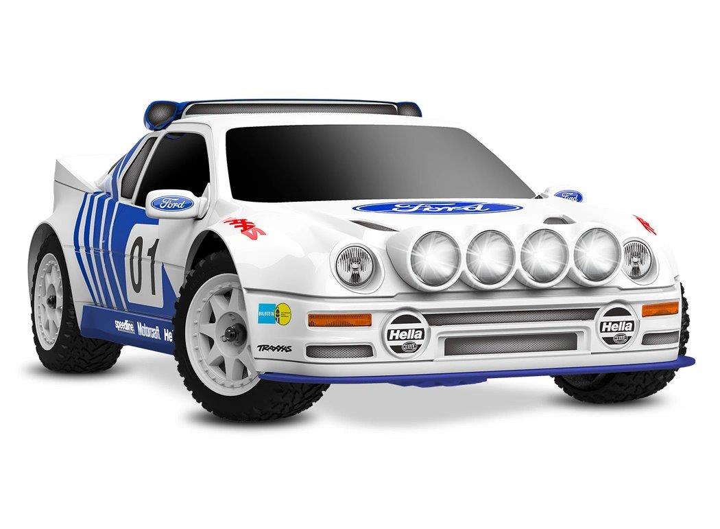 Traxxas Mini Rally Ford RS200 RTR TQi VXL-3s Vit - USB-C Laddare / 2s LiPo