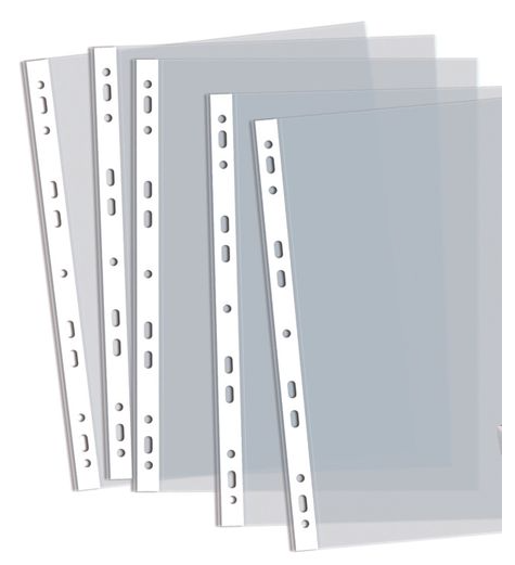 Plastficka, 11 hål, 0,05mm, 100-pack