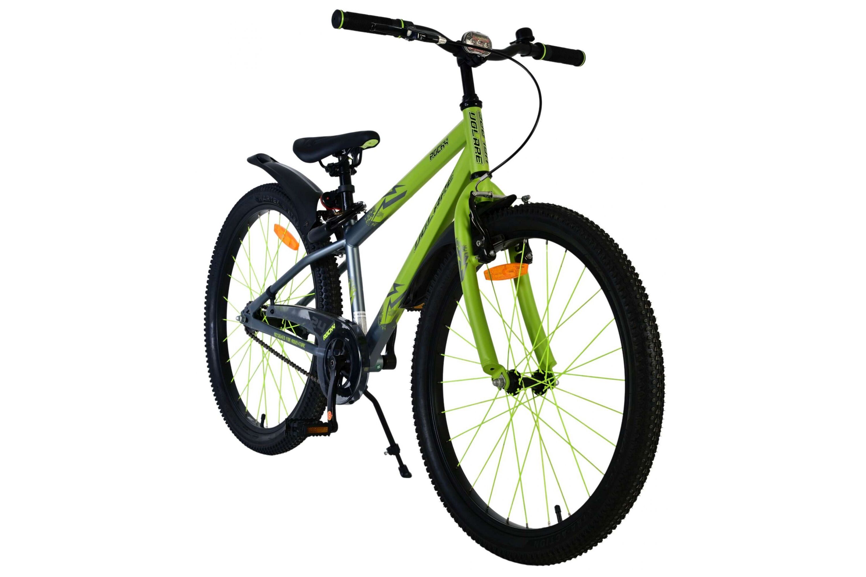 Barncykel Volare Rocky 24 Tum - Grön för barn 8-10 år