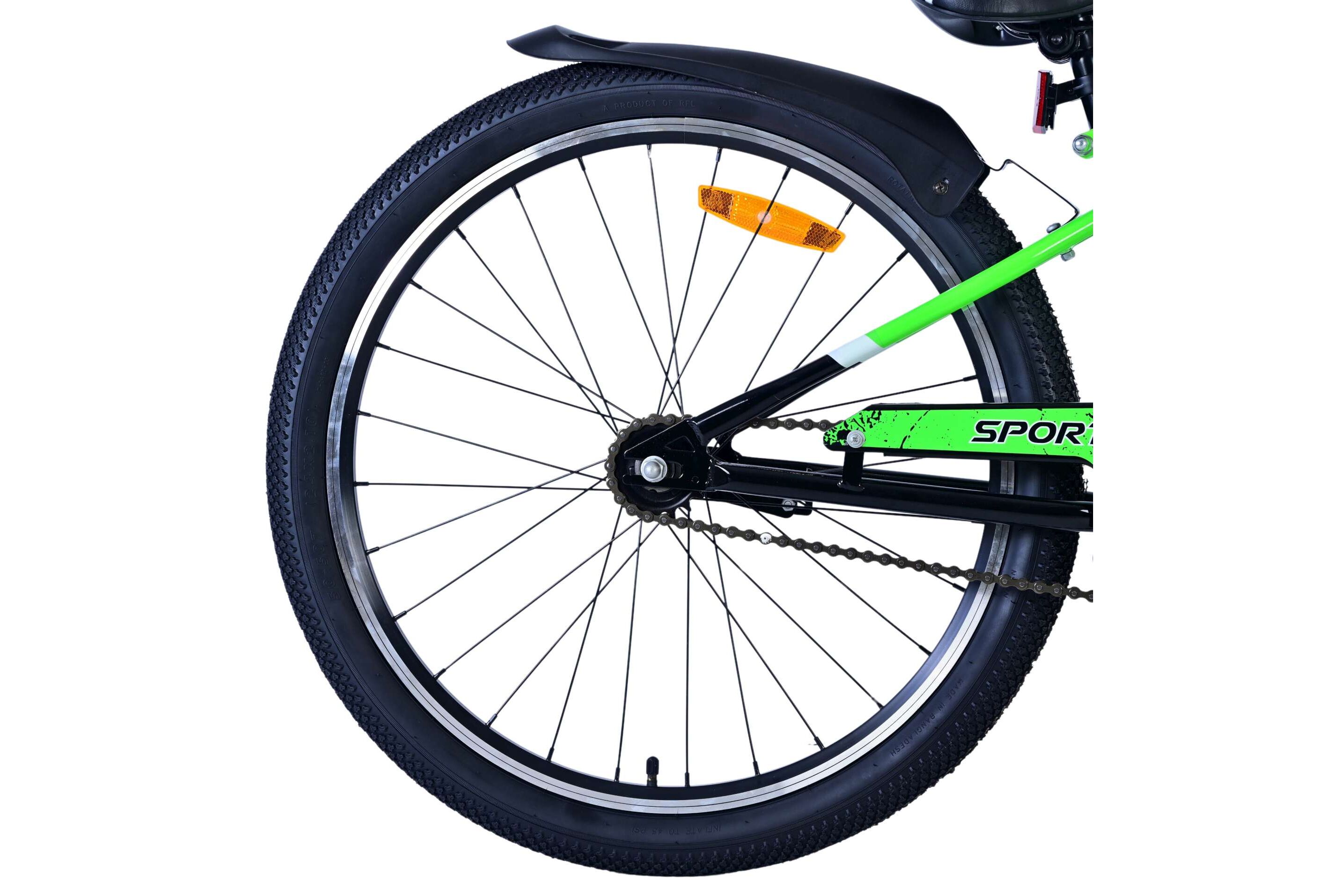 Barncykel Volare Sportivo 24 Tum - Grön för barn 8-10 år - 9