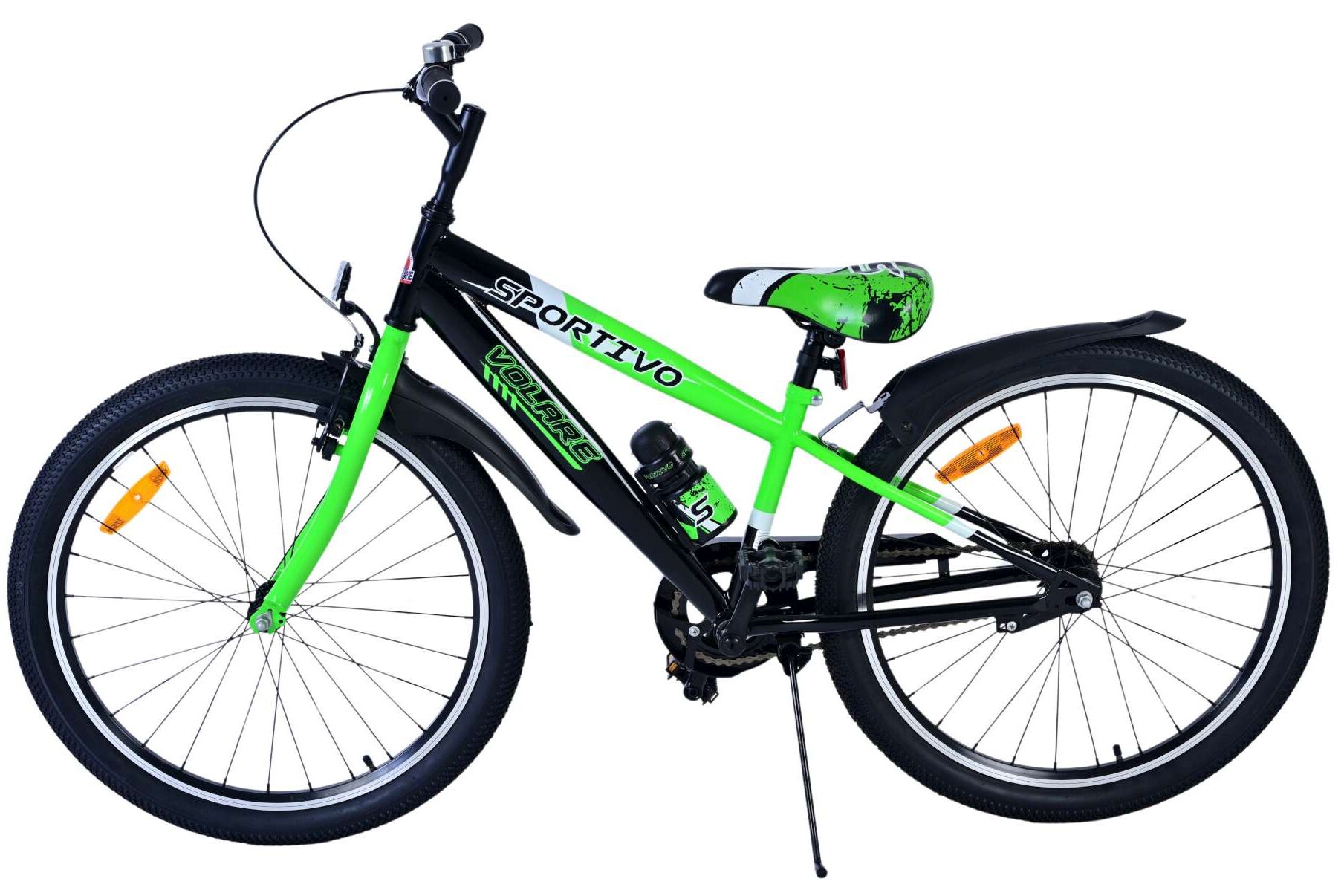 Barncykel Volare Sportivo 24 Tum - Grön för barn 8-10 år - 4