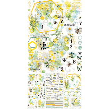 49 And Market - Rub-On Transfer Set 6x12 - Botanical Buzz Collection