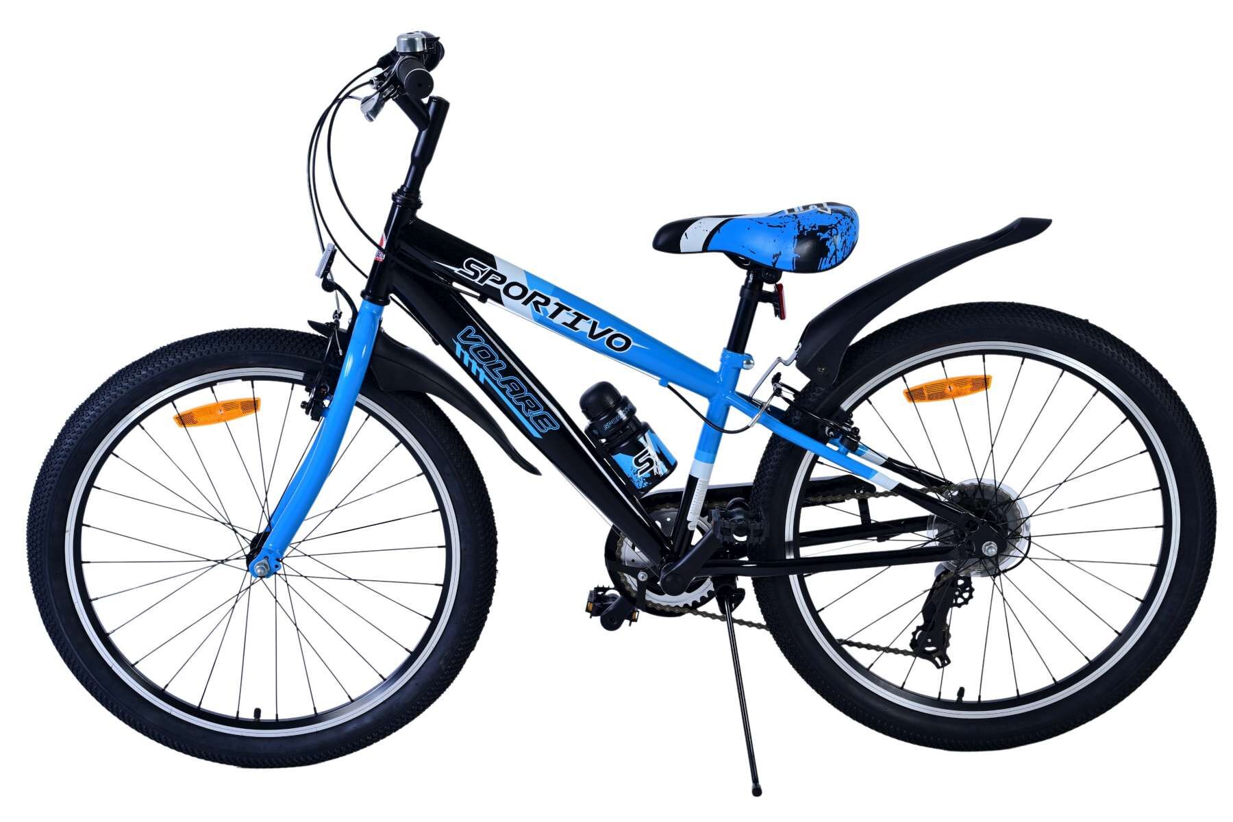 Barncykel Volare Sportivo 24 Tum - 7 växlar Blå för barn 8-10 år - 7