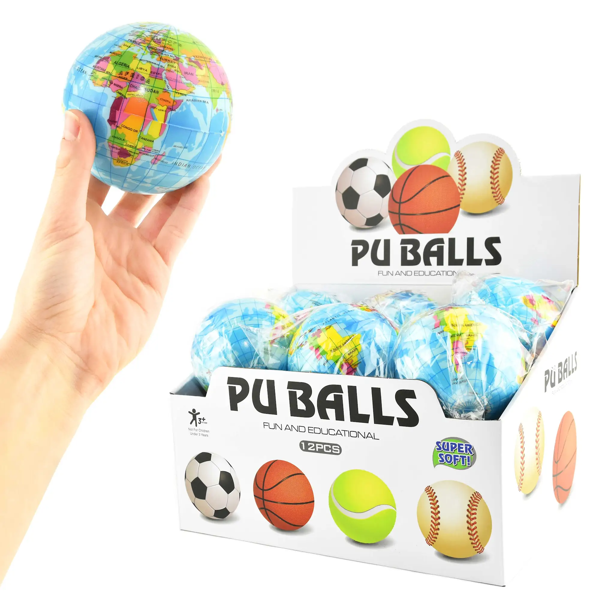 Ball Globe 10 Cm, 1 st - Robetoy