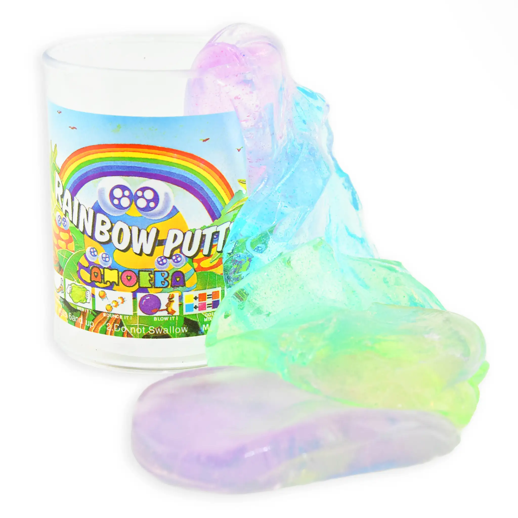 Rainbow Putty Glitter 4 Layer, 1 st - Robetoy - 2