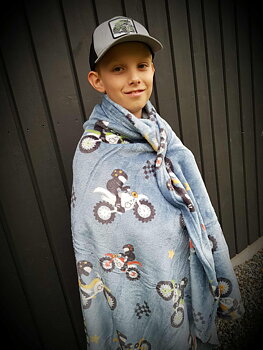 Pläd Cross denim
