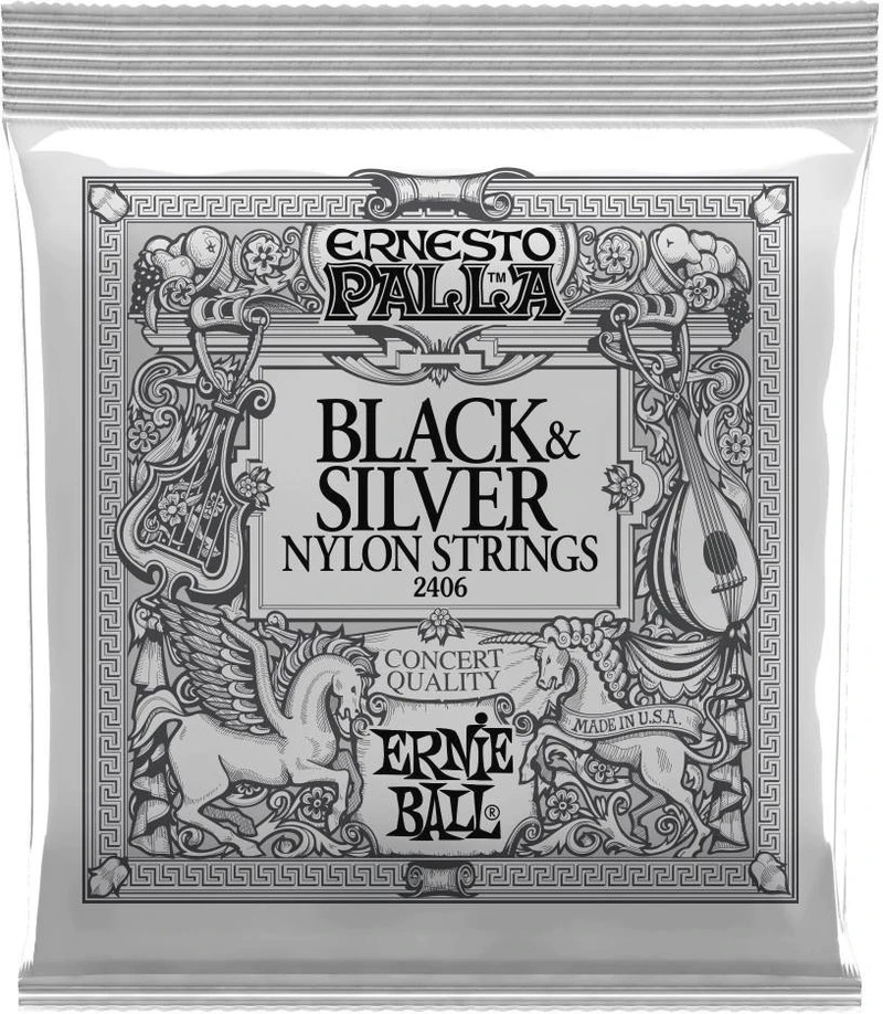 Ernie Ball 2406 Black & Silver Nylonsträngset