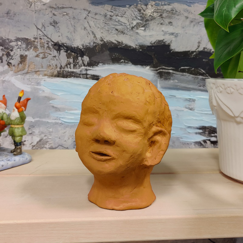 Staty huvud  i terracotta - 2
