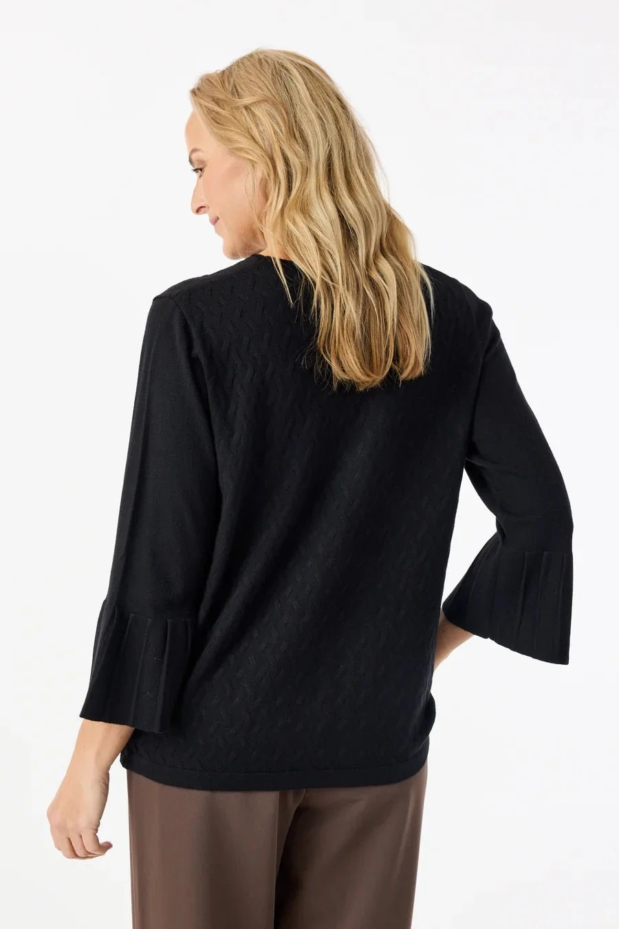 3/4 Sleeve Pullover - Black - Signature