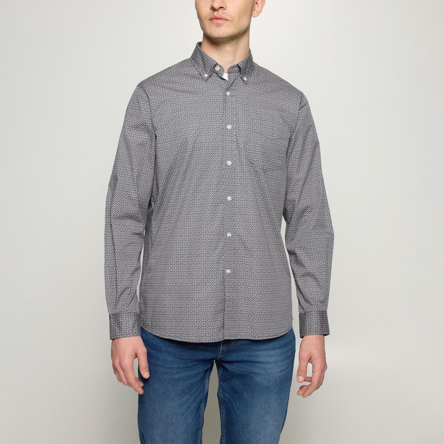 Signal - Sten Print Shirt - Shadow Grey 