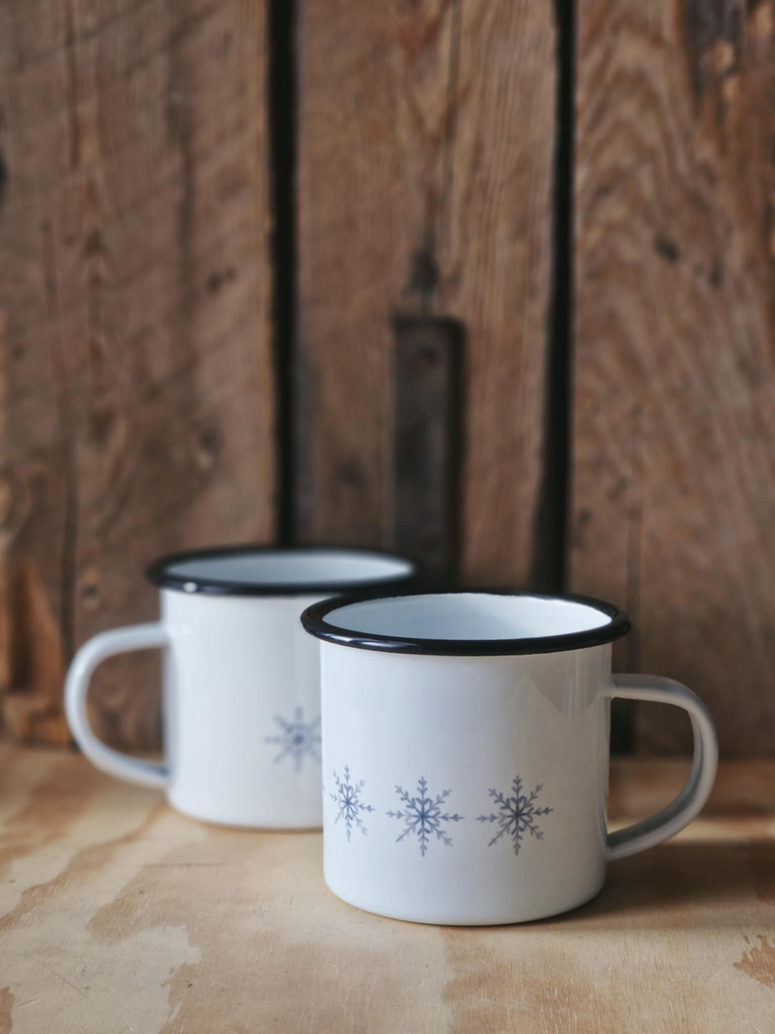 Enamel mug "Snowflakes" - 3
