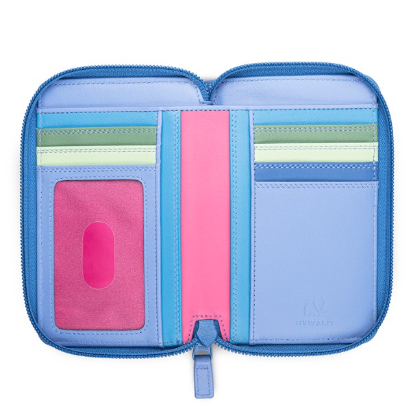 Medium Wallet  Zip around purse, 10x 17x9 cm-Viola