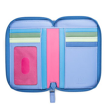 Medium Wallet  Zip around purse, 10x 17x9 cm-Viola