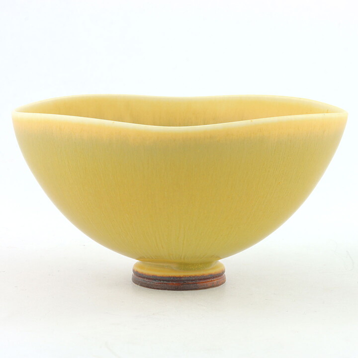 Berndt Friberg (1971) Unique Yellow Haresfur Bowl 10 cm