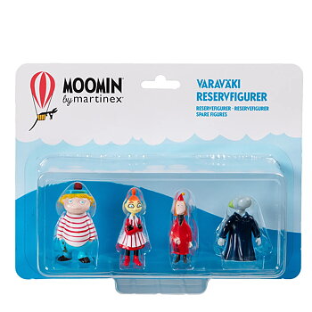 Mumin reservfigurer - Mymlan, Too-Ticki, Hemulen och Filifjonkan