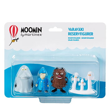 Mumin reservfigurer - Mårran, Polisen, Stinky och Hattifnattarna