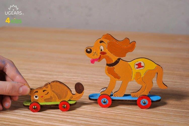 Ugears Hund & Katt - 4Kids - 5