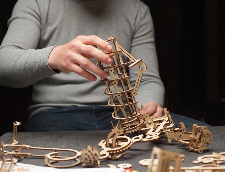 Ugears Marble Run Spiral Hoist (Marble - 4) - 16