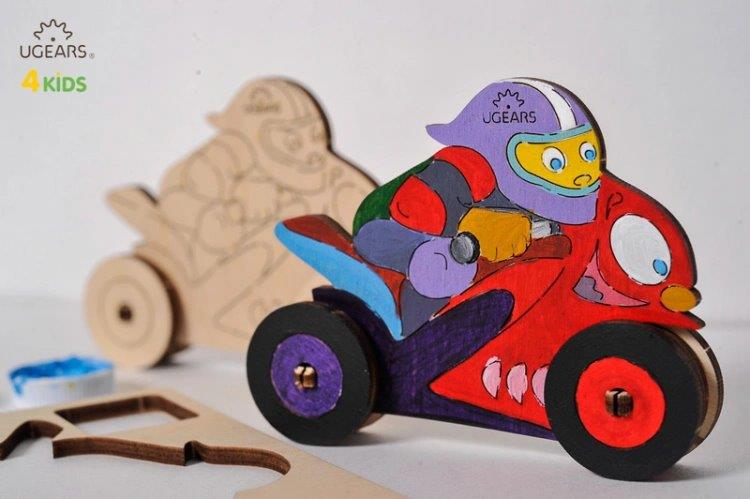 Ugears Motorcyklist - 4Kids - 11