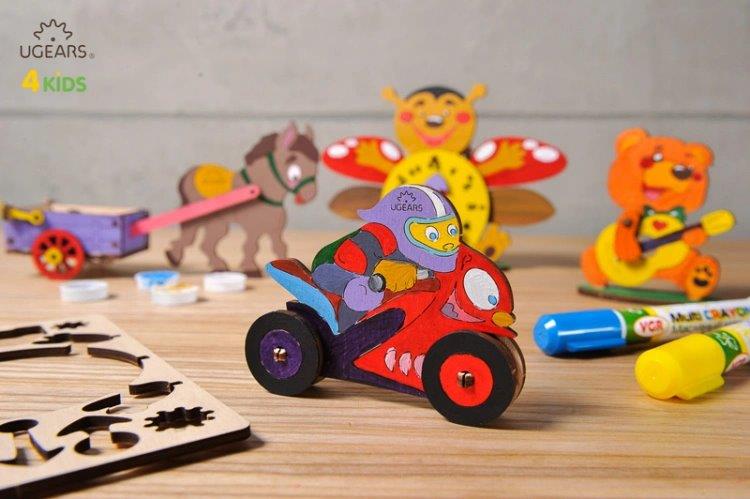 Ugears Motorcyklist - 4Kids - 5