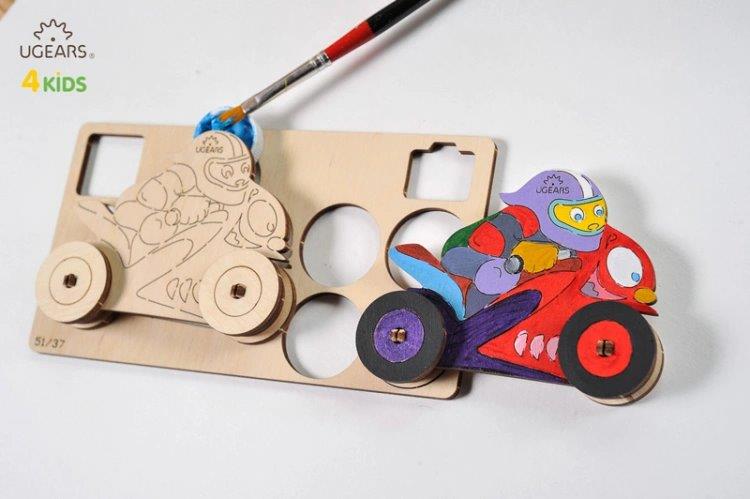 Ugears Motorcyklist - 4Kids - 8