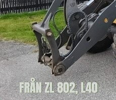 Adapter Från ZL802, L40, L45 på lastare