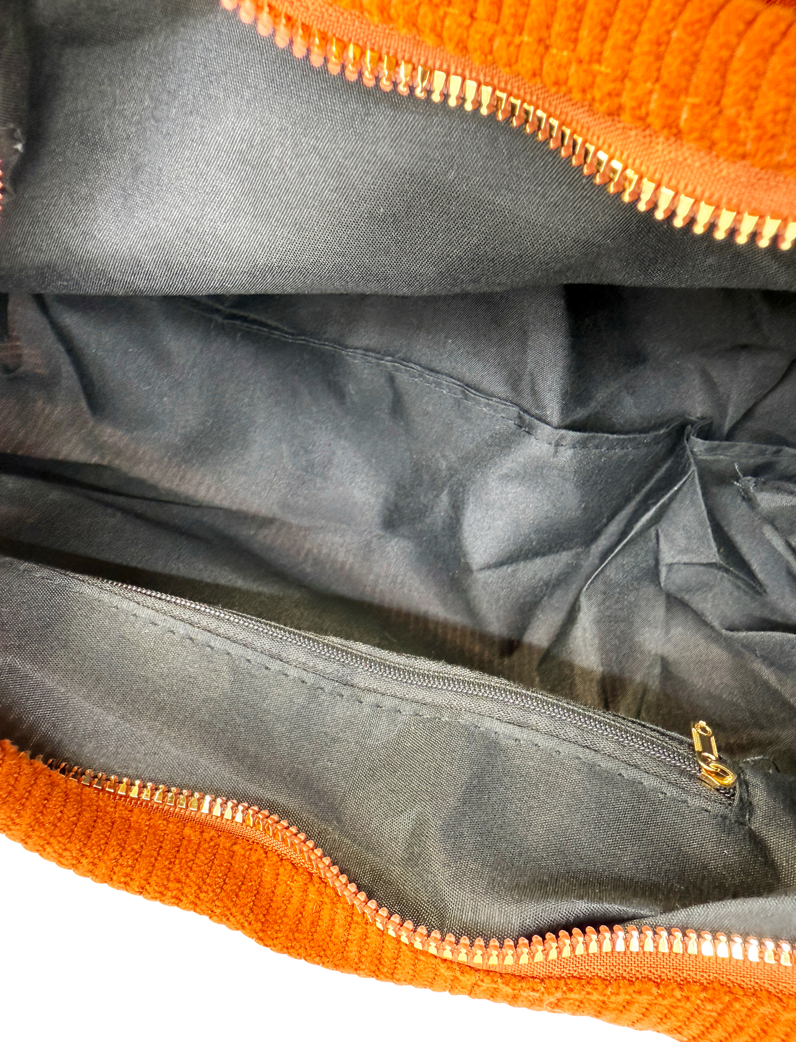 CURDUROY MESSENGER DUMPLING BAG RUST